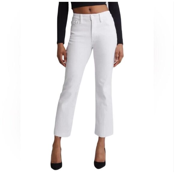 Good American Good Petite Straight Raw Hem Jeans Size 8 or 29 - Picture 1 of 7